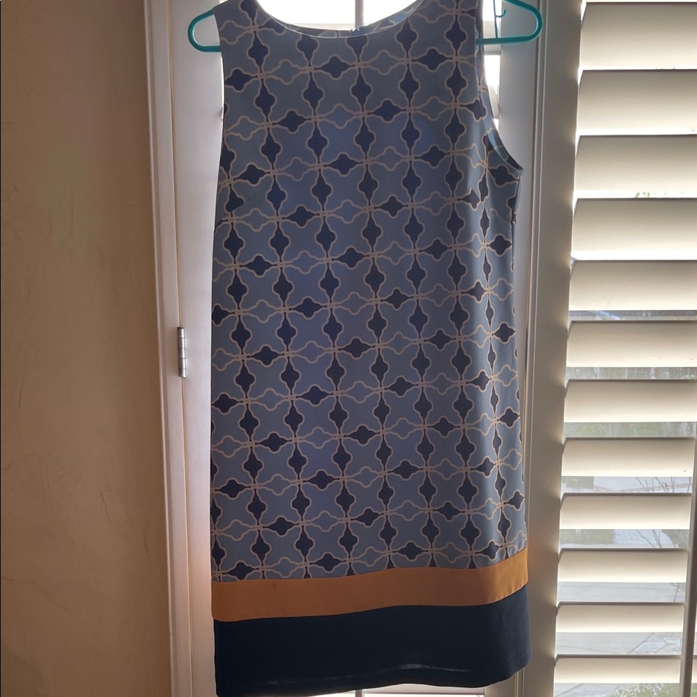 Pink Martini Blue and Gold Geometric Mini Dress